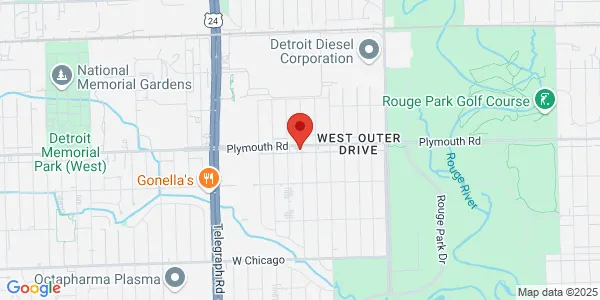 Map of 23405 Plymouth Rd Redford, MI 48239
