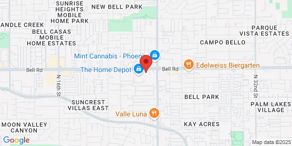 Map of 16872 N Cave Creek Rd Phoenix, AZ 85032
