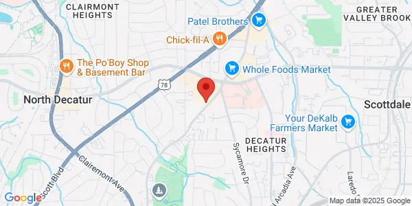Map of 1452 Church St Decatur, GA 30030