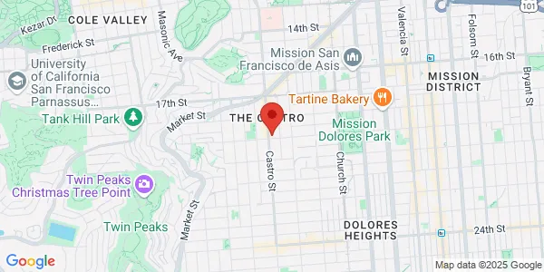 Map of 595 Castro St San Francisco, CA 94114