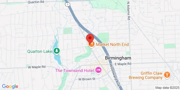 Map of 538 N Old Woodward Ave Birmingham, MI 48009