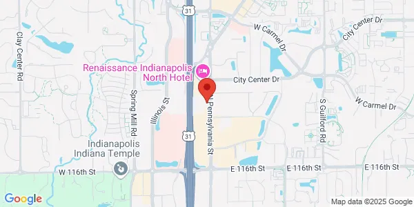 Map of 11900 N Pennsylvania St Ste 202 Carmel, IN 46032