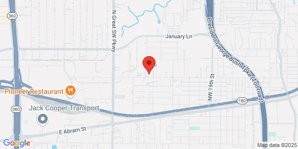 Map of 2406 Dalworth St Grand Prairie, TX 75050