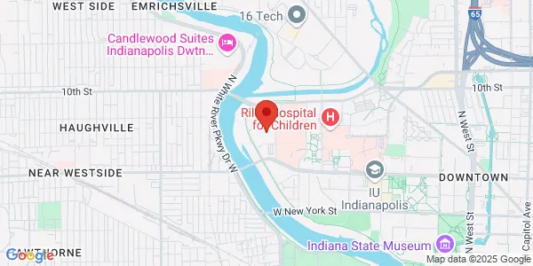 Map of 1481 W 10th St Indianapolis, IN 46202