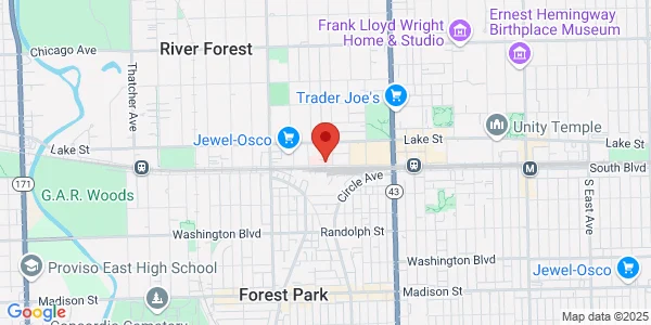 Map of 420 William St Bldg B River Forest, IL 60305