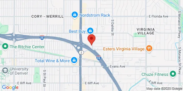 Map of 1873 S Bellaire St Denver, CO 80222