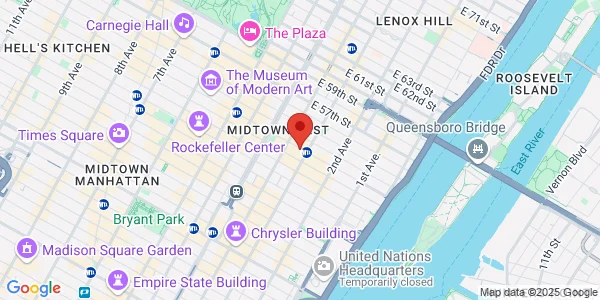 Map of 160 E 53rd St New York, NY 10022