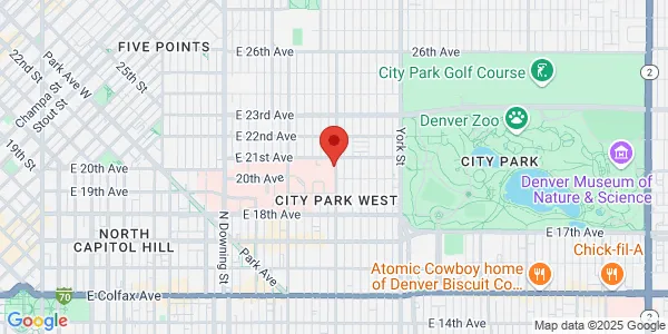 Map of 2055 High St Ste 270 Denver, CO 80205