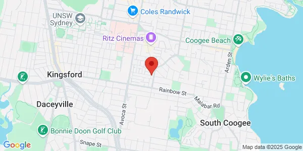 Map of Oberon St Randwick New South Wales 2031 Australia