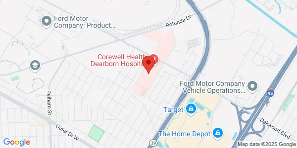 Map of 18101 Oakwood Blvd Dearborn, MI 48124