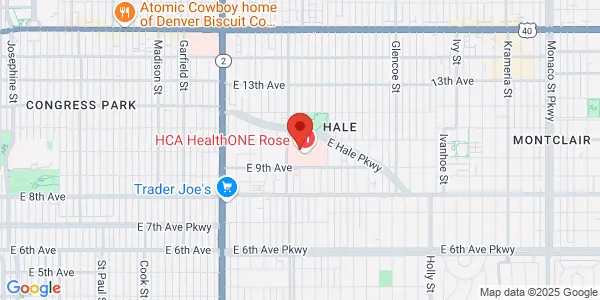 Map of 4567 E 9th Ave Denver, CO 80220