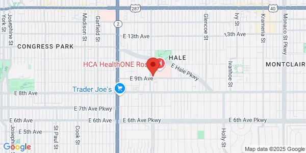 Map of 4545 E 9th Ave Ste 305 Denver, CO 80220
