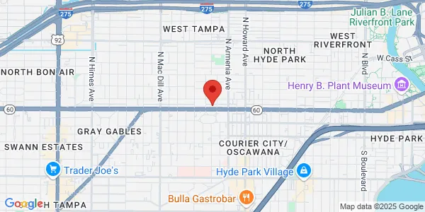 Map of 2605 W Kennedy Blvd Tampa, FL 33609