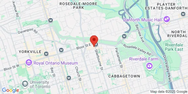 Map of 600 Sherbourne Street Unit B1 Toronto, ON M4X 1W4 Canada