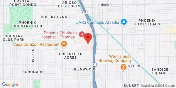 Map of 1920 E Cambridge Ave Phoenix, AZ 85006