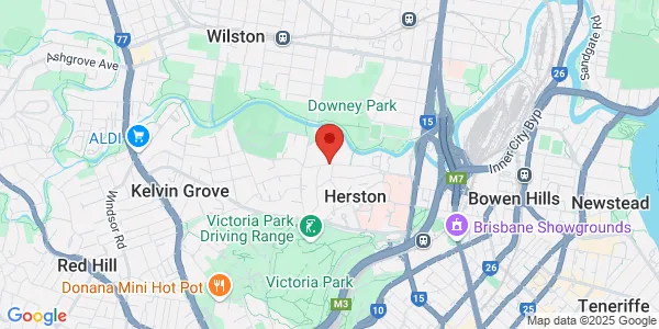Map of Butterfield St Herston Queensland 4006 Australia