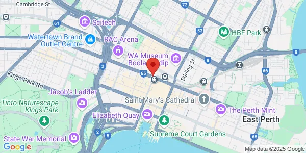 Map of Wellington St Perth Western Australia 6000 Australia