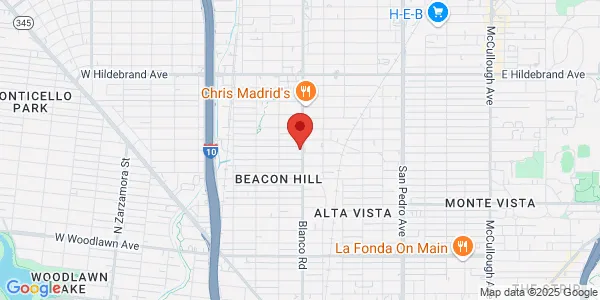 Map of 907 W Gramercy Pl San Antonio, TX 78201