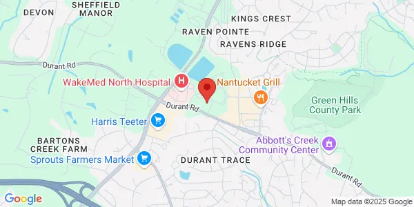 Map of 10880 Durant Rd Ste 110 Raleigh, NC 27614