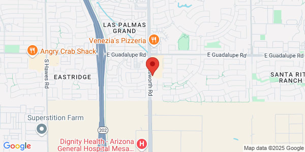 Map of 2919 South Ellsworth Rd Ste 102-B Mesa, AZ 85212