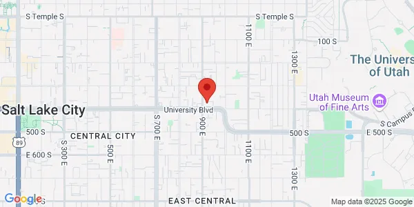 Map of 389 South 900 East Salt Lake City, UT 84102