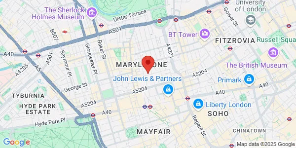 Map of 52 Queen Anne Sttreet London W1G 8HL United Kingdom
