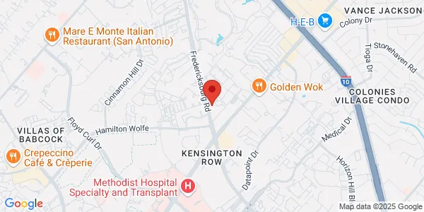 Map of 8706 Fredericksburg Rd Ste 104 San Antonio, TX 78240