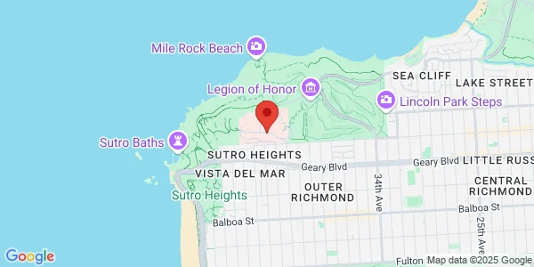 Map of 4150 Clement St San Francisco, CA 94121