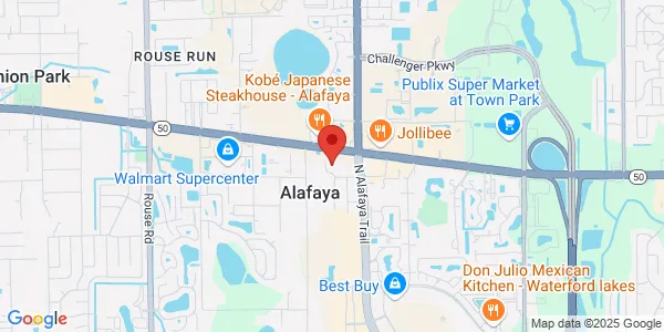 Map of 11750 E Colonial Dr Unit 100 Orlando, FL 32817