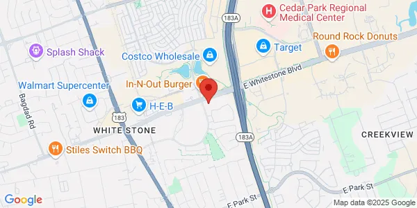 Map of 900 East Whitestone Blvd Cedar Park, TX 78613