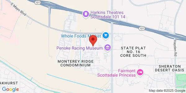 Map of 6950 E Chauncey Ln Phoenix, AZ 85054