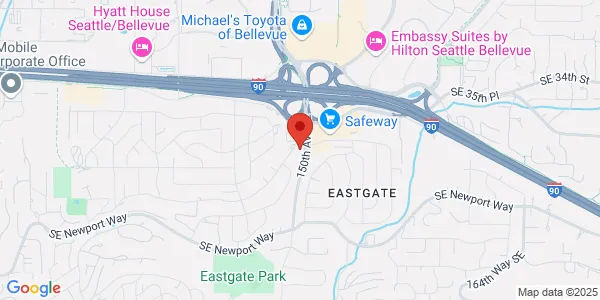 Map of 3801 150th Ave SE Bellevue, WA 98006
