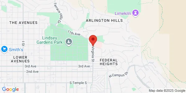 Map of Fairfax Road at Virgina Street Salt Lake City, UT 84103