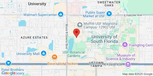 Map of 12502 USF Pine Dr Tampa, FL 33612