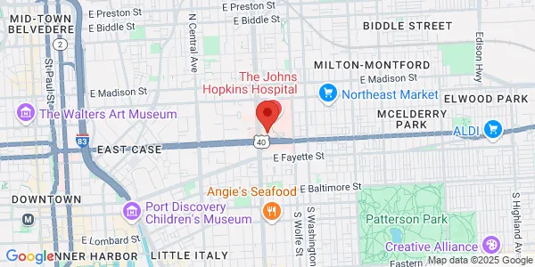 Map of 401 N Broadway Baltimore, MD 21287