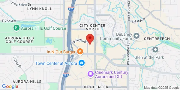 Map of 14301 E Cedar Ave Unit E Aurora, CO 80012