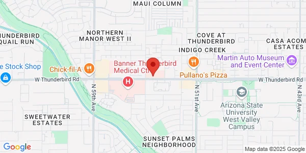 Map of 5410 W Thunderbird Rd Ste 100 Glendale, AZ 85306