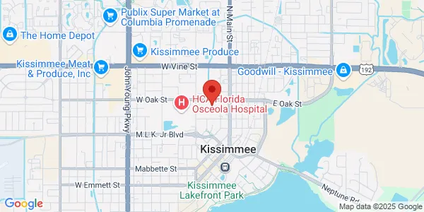Map of 208 W Oak St Kissimmee, FL 34741