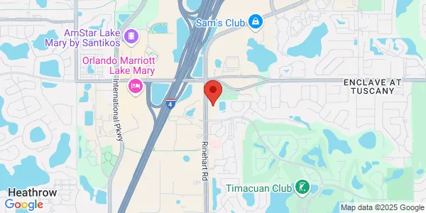 Map of 917 Rinehart Rd Ste 1051 Lake Mary, FL 32746