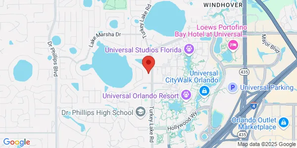 Map of 6000 Turkey Lake Rd Ste 107 Orlando, FL 32819