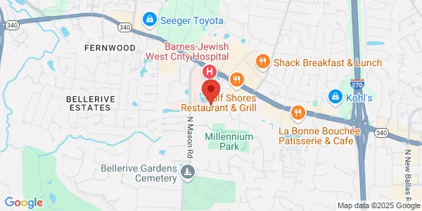 Map of 10 Barnes West Dr Saint Louis, MO 63141