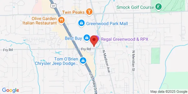 Map of 455 S Greenwood Park Dr S Ste G Greenwood, IN 46142