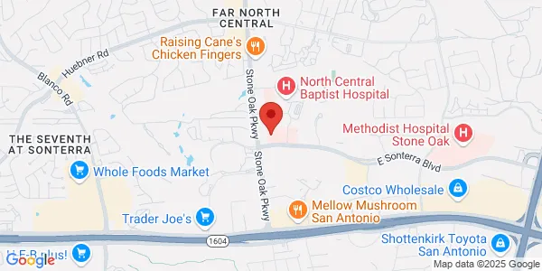 Map of 155 E Sonterra Blvd Ste 101 San Antonio, TX 78258