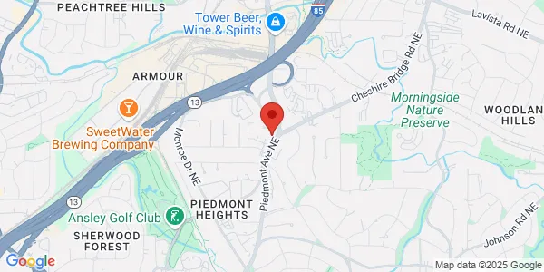 Map of 1874 Piedmont Ave NE Suite B201 Atlanta, GA 30324