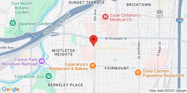 Map of 1250 8th Ave Ste 130 Fort Worth, TX 76104