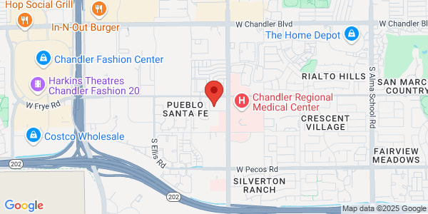 Map of 2081 W Frye Rd Bldg E Ste 110 Chandler, AZ 85224