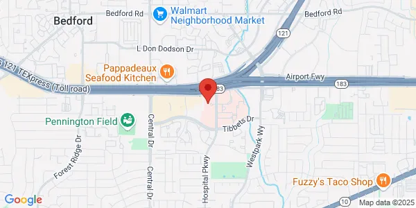 Map of 1615 Hospital Pkwy Ste 108 Bedford, TX 76022