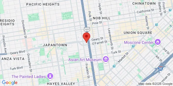 Map of 1005 Van Ness Ave San Francisco, CA 94109