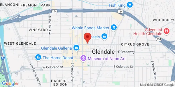 Map of 200 N Maryland Ave Ste 301 Glendale, CA 91206