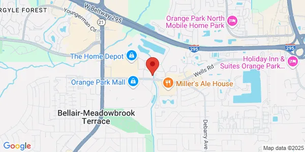 Map of 1855 Wells Rd Ste 1 Orange Park, FL 32073